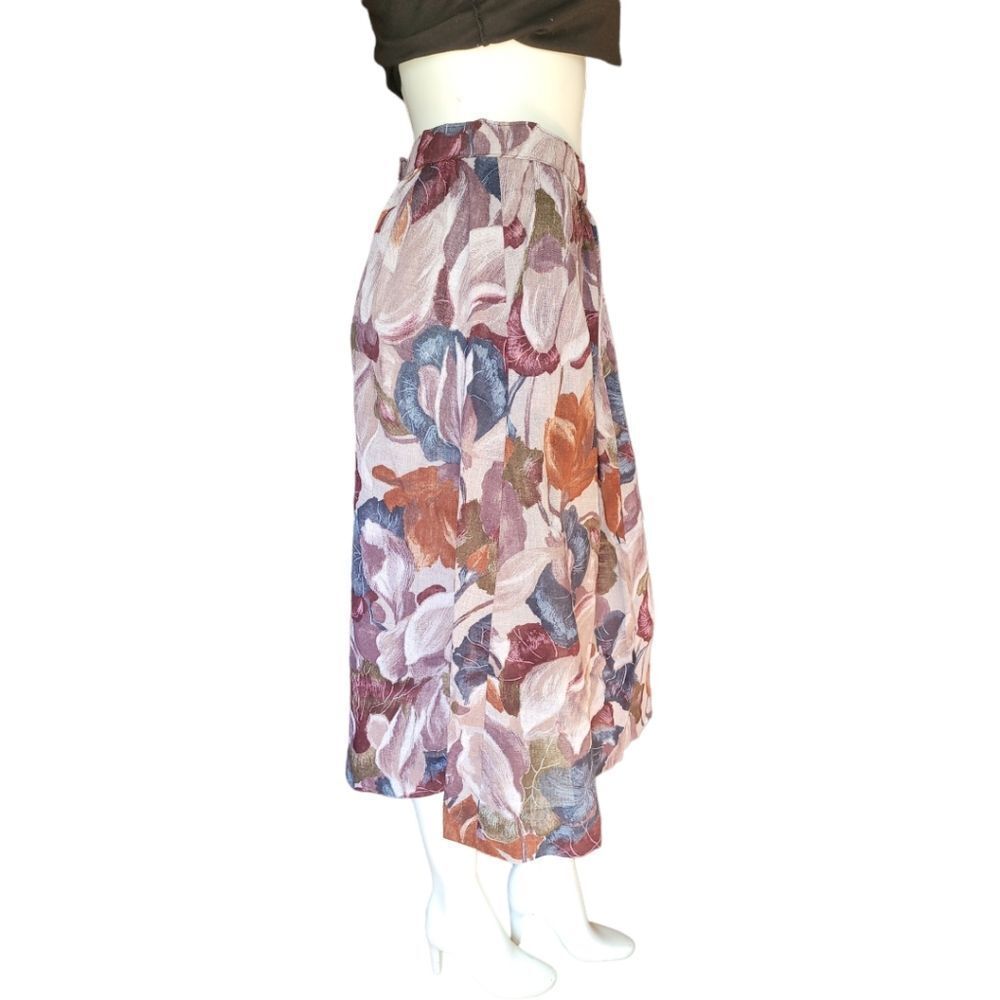 Vintage Floral A-line skirt 29W - Picture 6 of 9